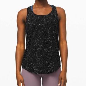 Lululemon Love Tank *Pleated Splatter Dye Black Women Sz S